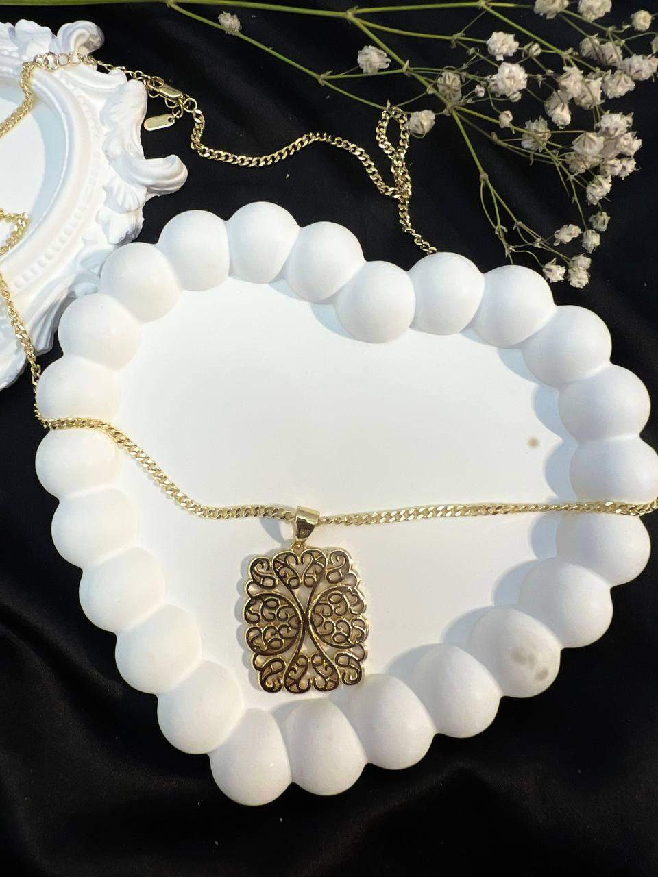 Naszyjnik ze stali „Delikatne Filigrany”