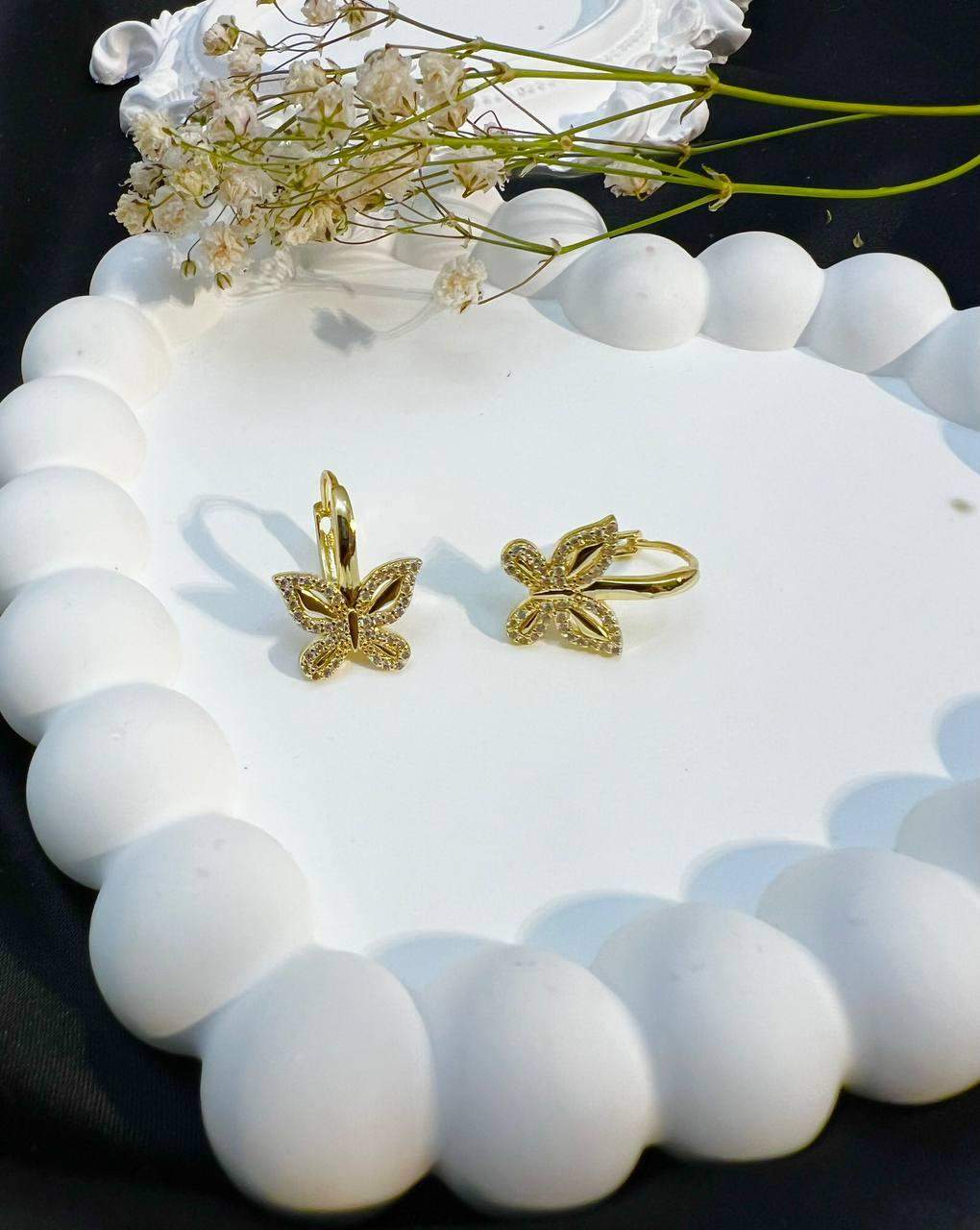 Kolczyki motylki ze stali damskie