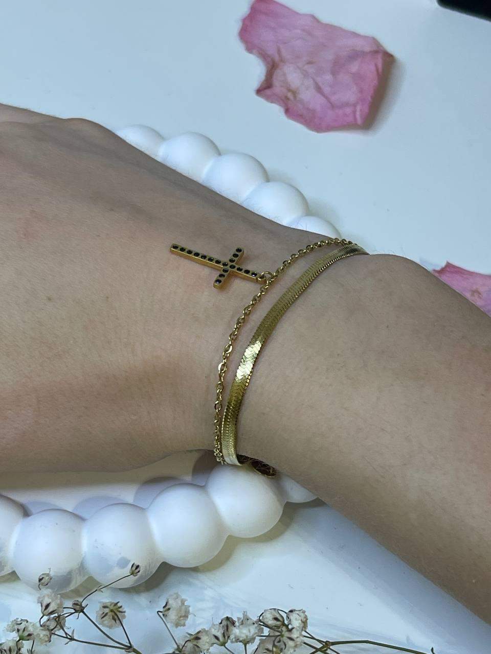 Bransoletka ze stali „Krzyż Wiary”