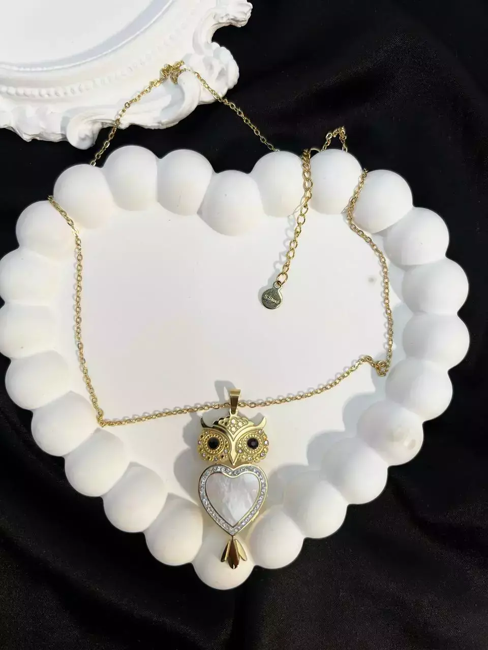 Naszyjnik ze stali „Sowa Mądrości”