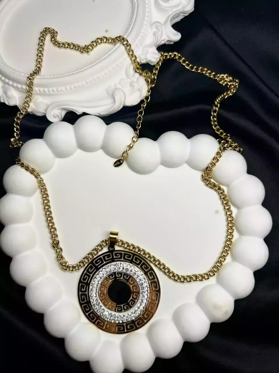 Naszyjnik ze stali „Greckie Koło”