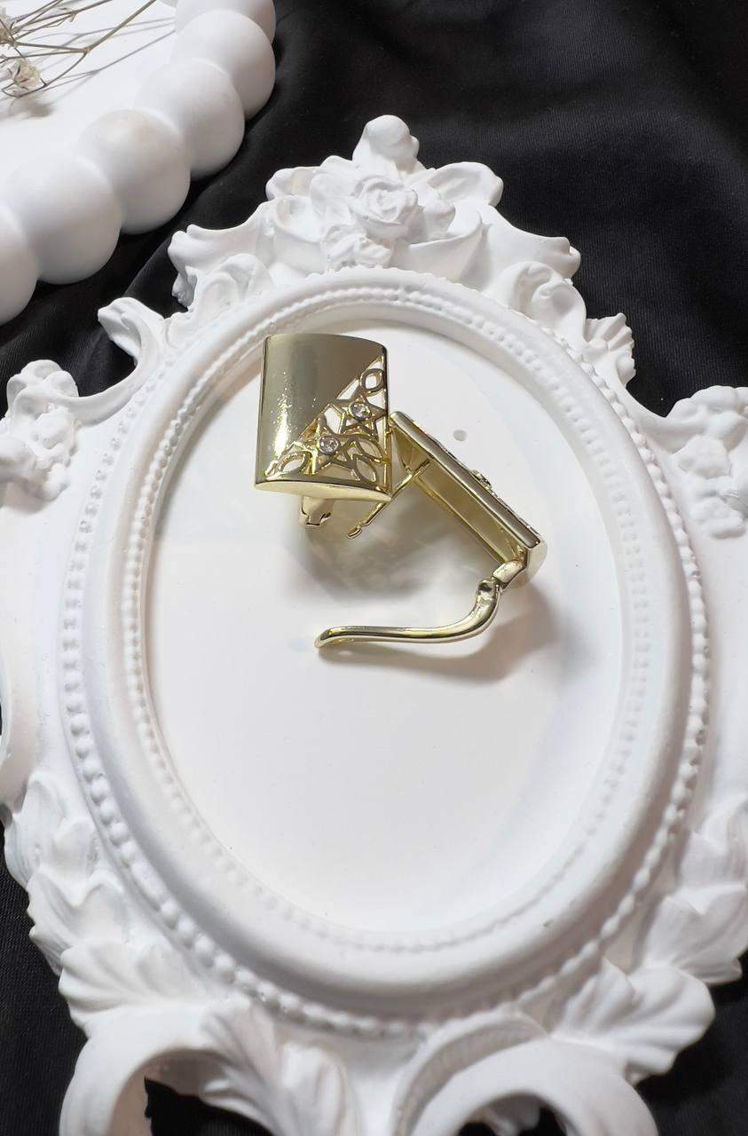 Kolczyki ze stali „Kwiatowy Blask” z cyrkoniami