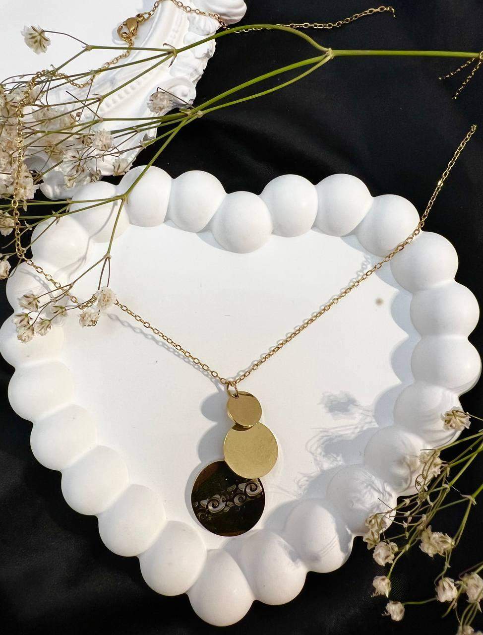 Naszyjnik ze stali „Blaszki Elegancji”