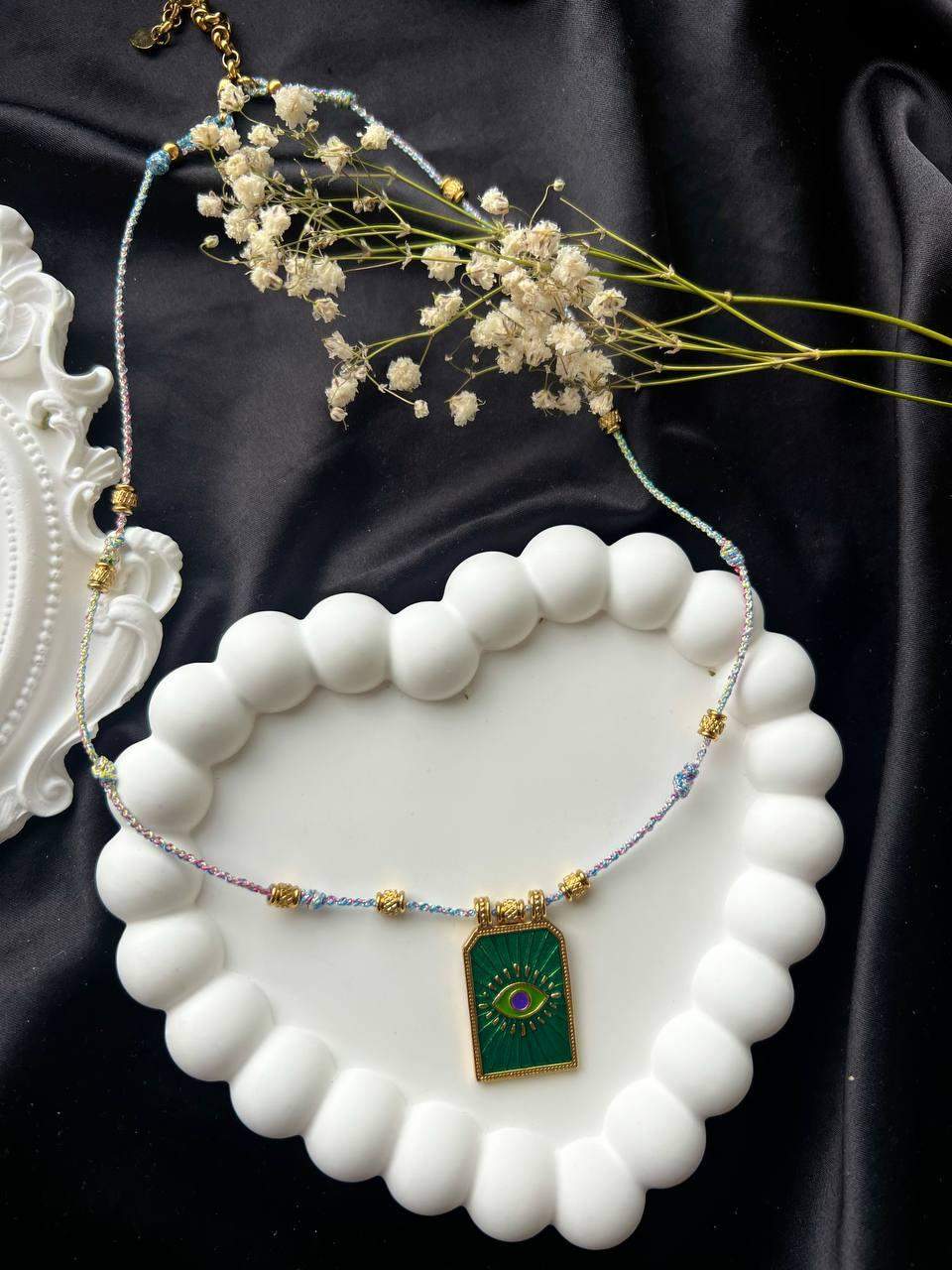 Naszyjnik ze stali oko proroka modny