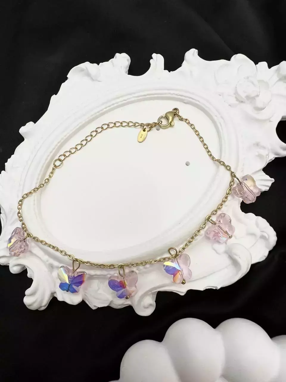 Bransoletka ze stali „Kolorowe Motylki”