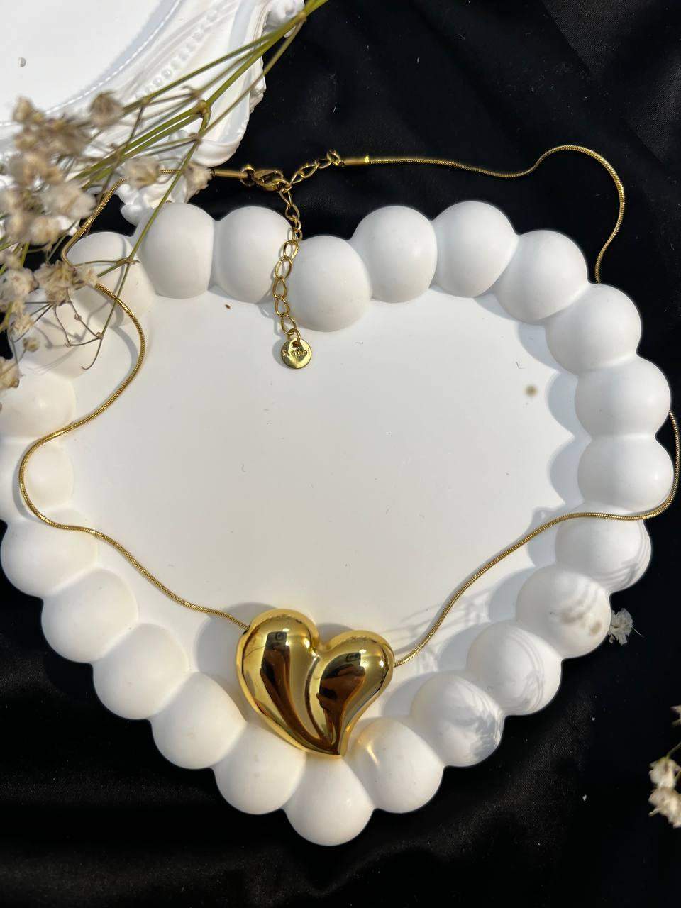 Naszyjnik ze stali „Modne Serduszko”