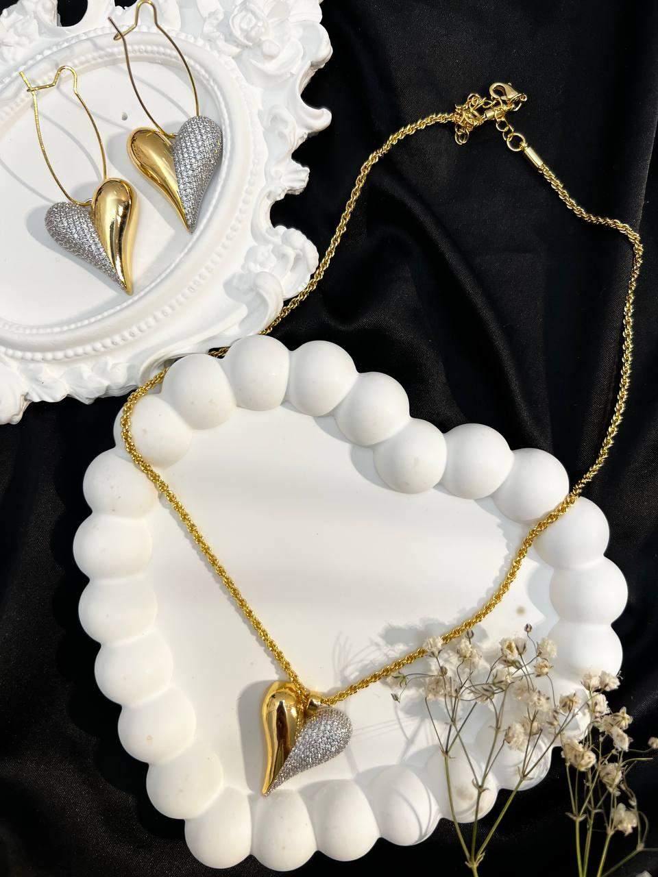 Komplet ze stali "Podwójne Serce"