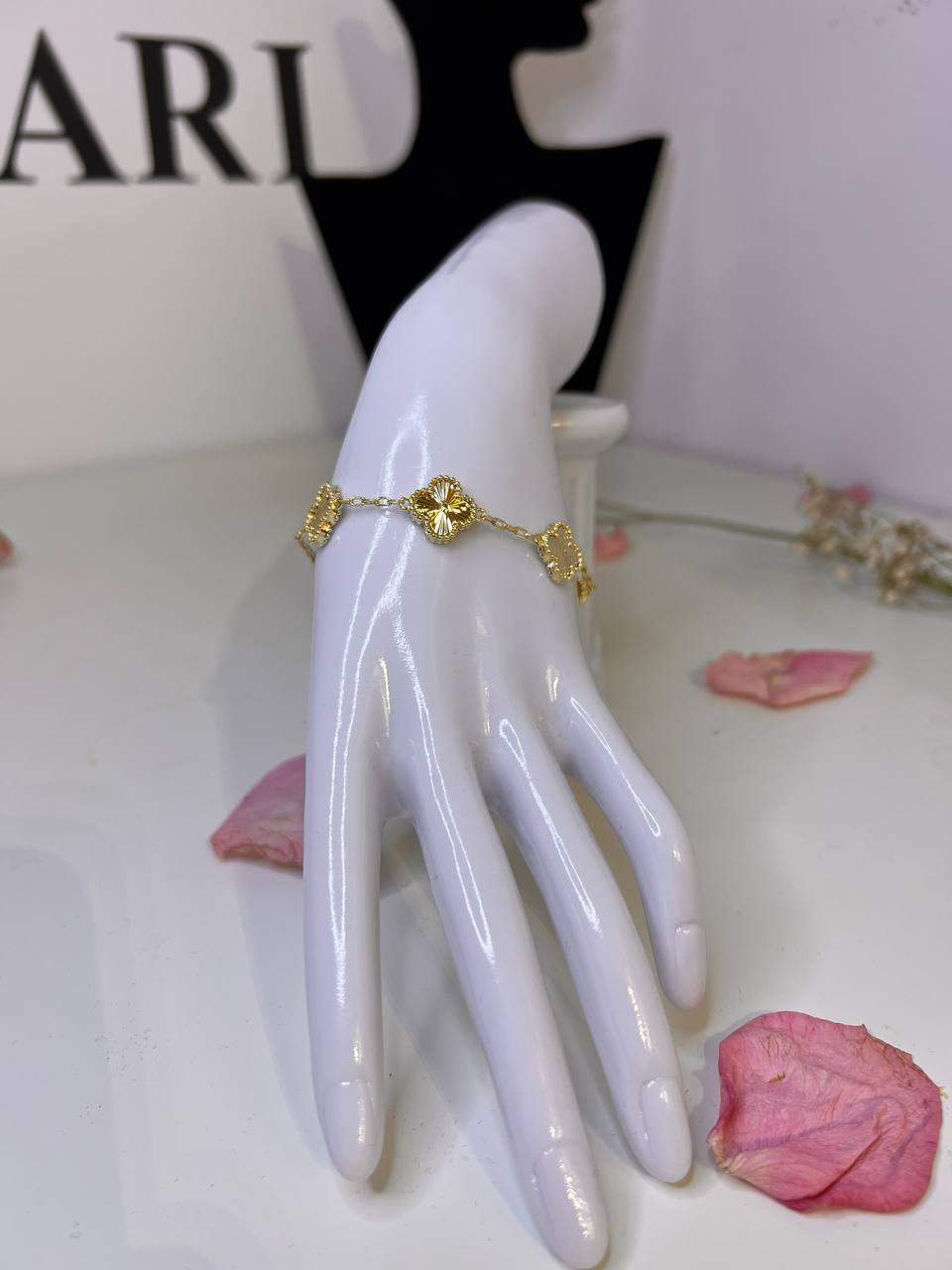 Bransoletka ze stali „Koniczynki Szczęścia”