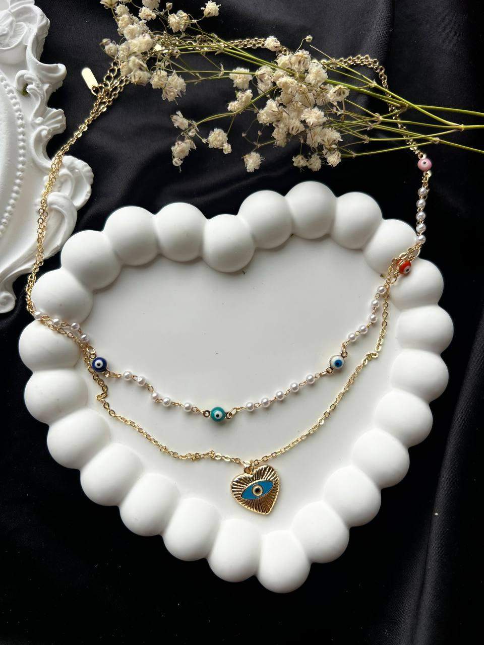 Naszyjnik ze stali oko proroka stylowy