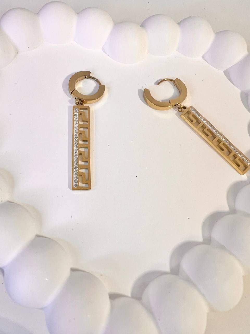 Kolczyki ze stali grecki styl