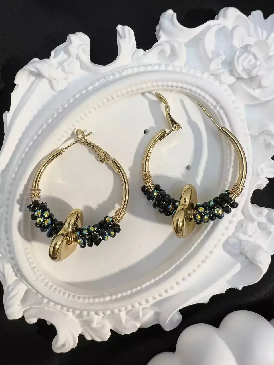 Kolczyki ze stali z sercem designerskie